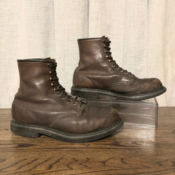 Vintage Red Wing 953 Heritage Men’s 11.5 D Brown Leather Work Boots Made in USA - Picture 1 of 9